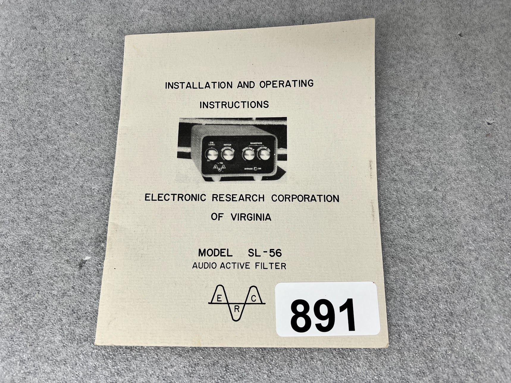 ERC SL-56 Installation & Operating Manual