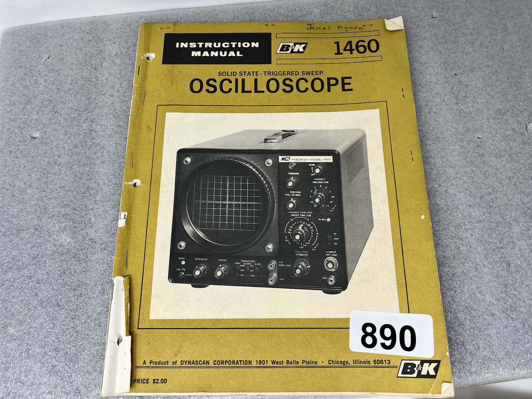 B&K Instruction Manual for Solid-State Triggered Sweep OSCILLOSCOPE