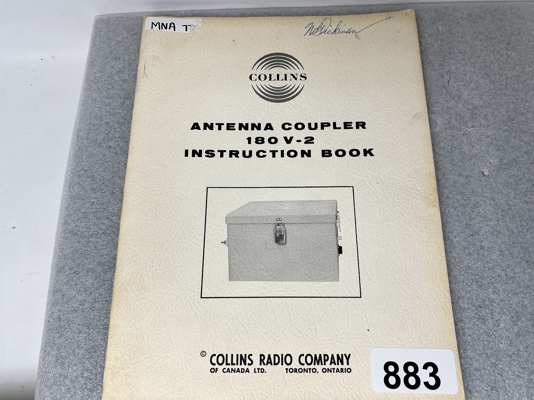 COLLINS Instruction Book for 180 V-2 Antenna Coupler