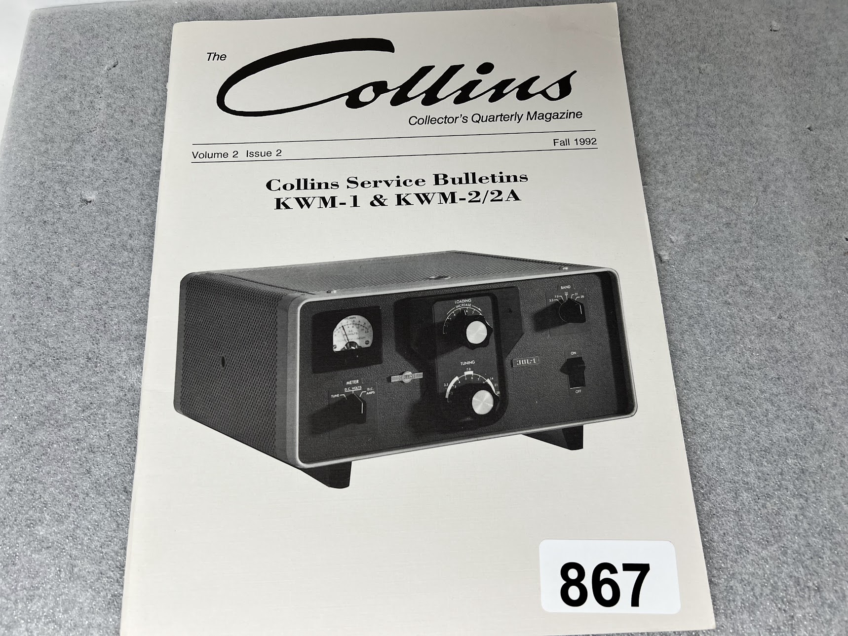 COLLINS Collectors Magazine Vol 2 Issue 2 KWM-1 & KWM-2/2A