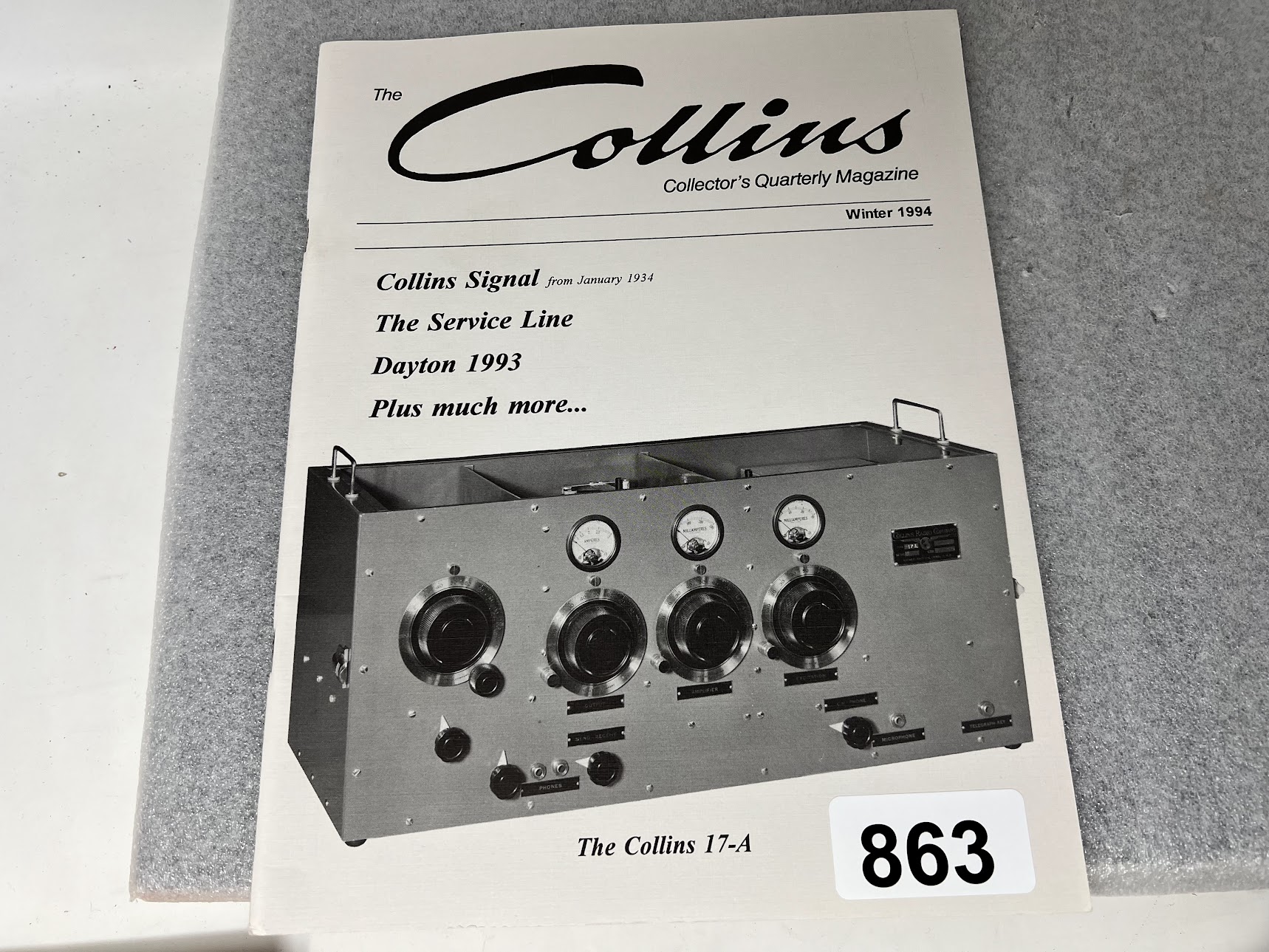 COLLINS Collectors Magazine "The Collins 17-A"