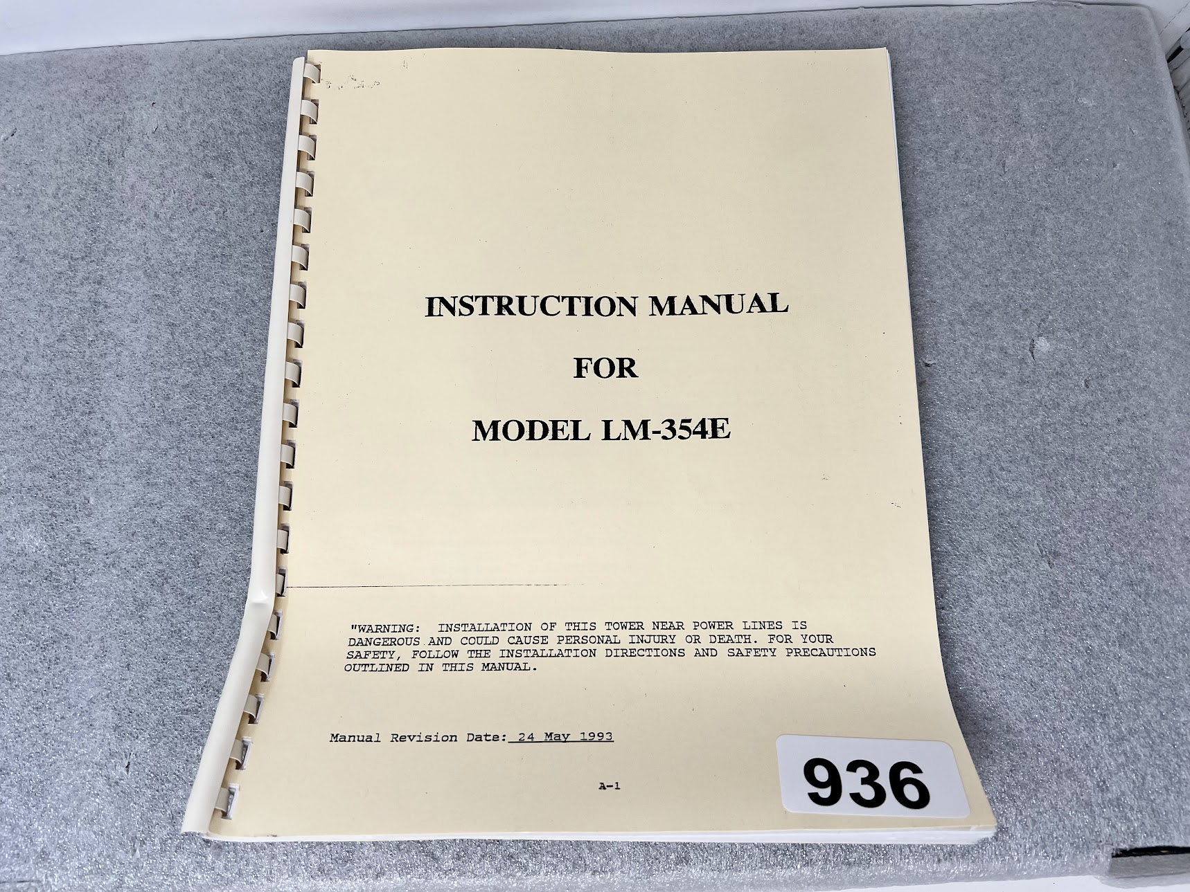Instruction Manual for LM-354E