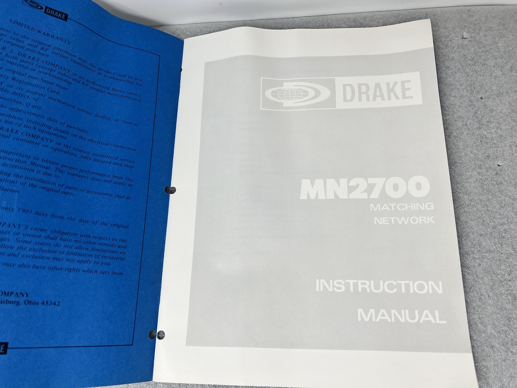 DRAKE MN2700 Matching Network Instruction Manual - Image 2