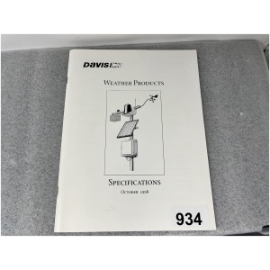 DAVIS Weather Products "Specifications" - October 1998