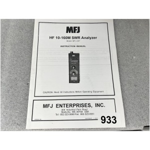 MFJ-207 SWR Analyzer Instruction Manual