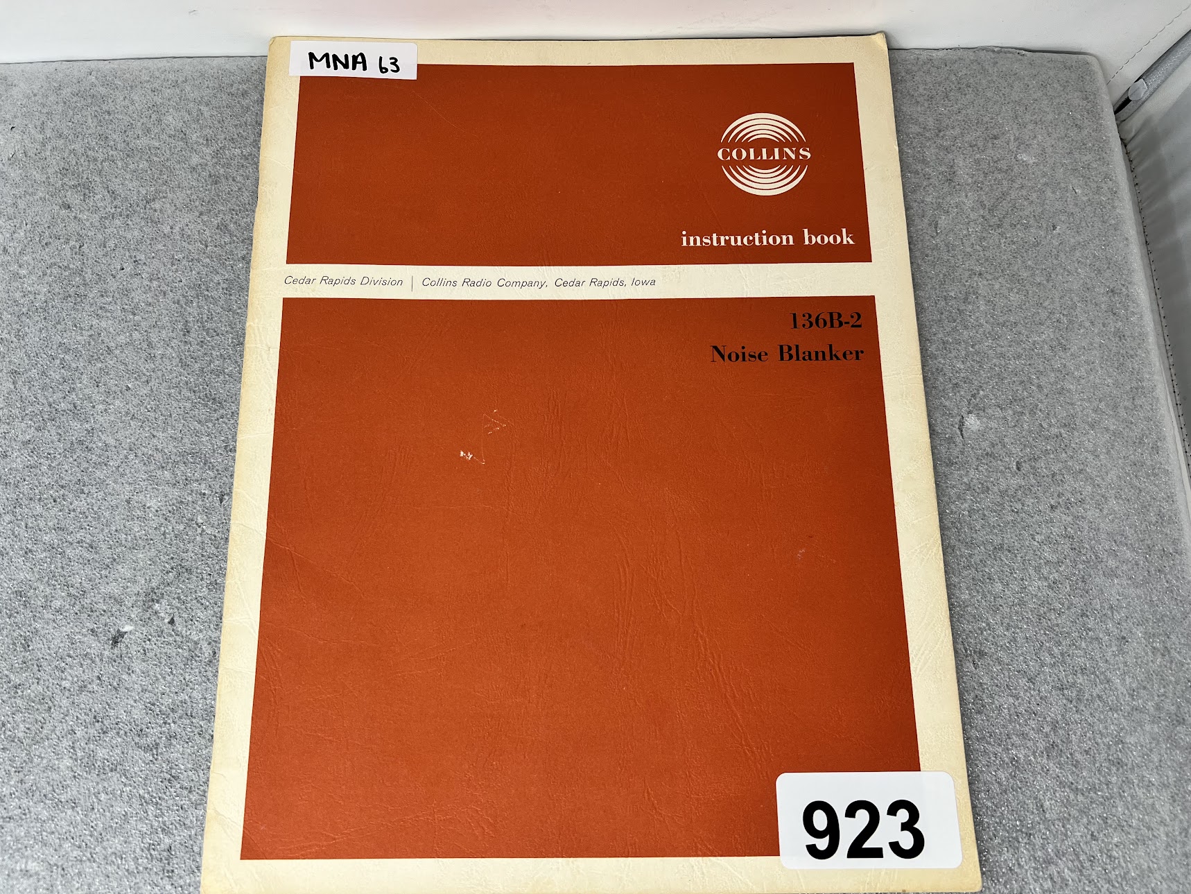 COLLINS Instruction Book for 136B-2 Noise Blanker