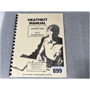 HEATHKIT Complete Manual for the HFT-9 Antenna Tuner