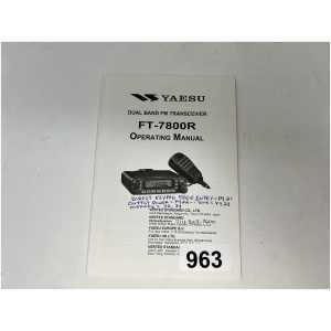 YAESU FT-7800R Operating Manual