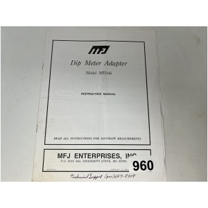 MFJ-66 DIP Meter Adapter "Instruction Manual"