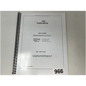 Operating & Service manual for the 432A Power Meter