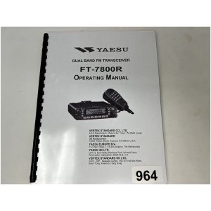 YAESU FT-7800R Operating Manual