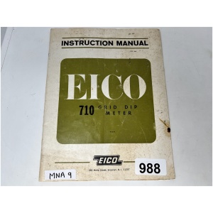 EICO 710 Grid Dip Meter - Instruction Manual