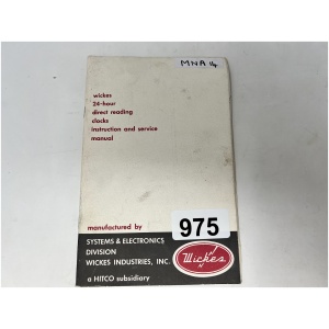 Wickes 24-Hour Direct Reading Clocks Instruction & Service Manual