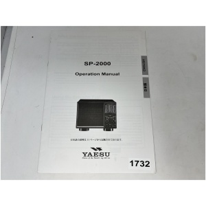 YAESU SP-2000 Operating Manual
