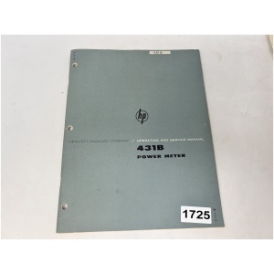Hewlett-Packard Operating & Service Manual for 431B Power Meter