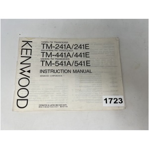 KENWOOD TM-241A/241E , TM-441A/441E , TM-541A/541E Instruction Manual