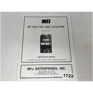 MFJ-269 HF/VHF/UHF SWR Analyzer - Instruction Manual