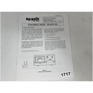 HY-GAIN TELEX T2X Tailtwister Rrotator - Instruction Manual