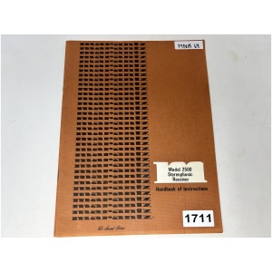 MARANTZ 2500 Stereophonic Receiver - Handbook of Instructions