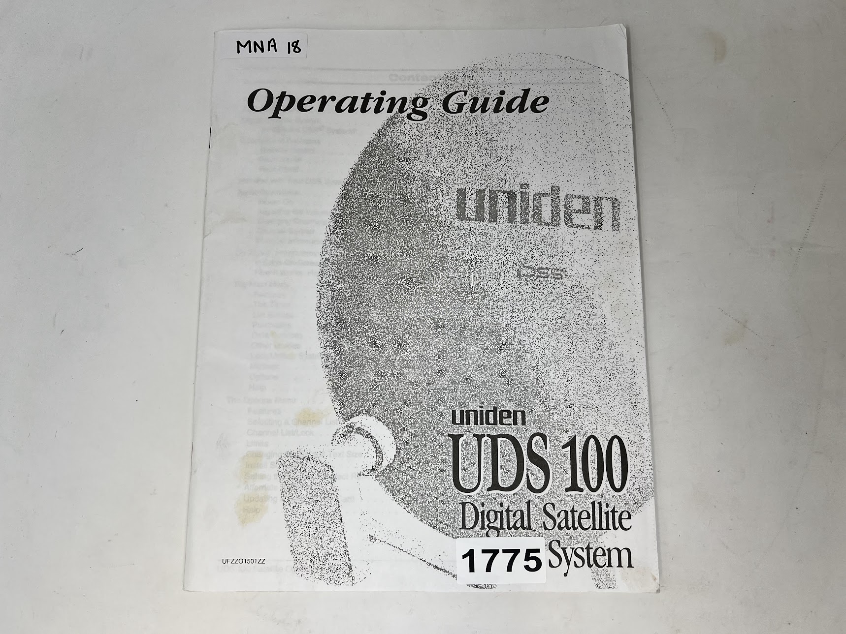 UNIDEN UDS100 Digital Satellite System Operating Guide