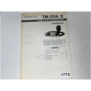 KENWOOD TM-211A/E Transceiver Instruction Manual