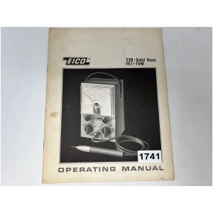 EICO Operating Manual for 239 Solid State FET-TVM
