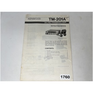 KENWOOD Instruction Manual for TM-201A FM Transceiver