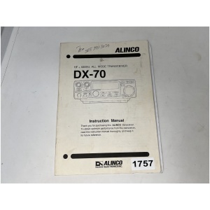 ALINCO DX-70 All Mode Transceiver - Instruction Manual