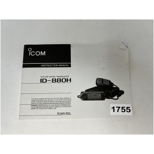 ICOM ID-880H Digital Transceiver Instruction Manual