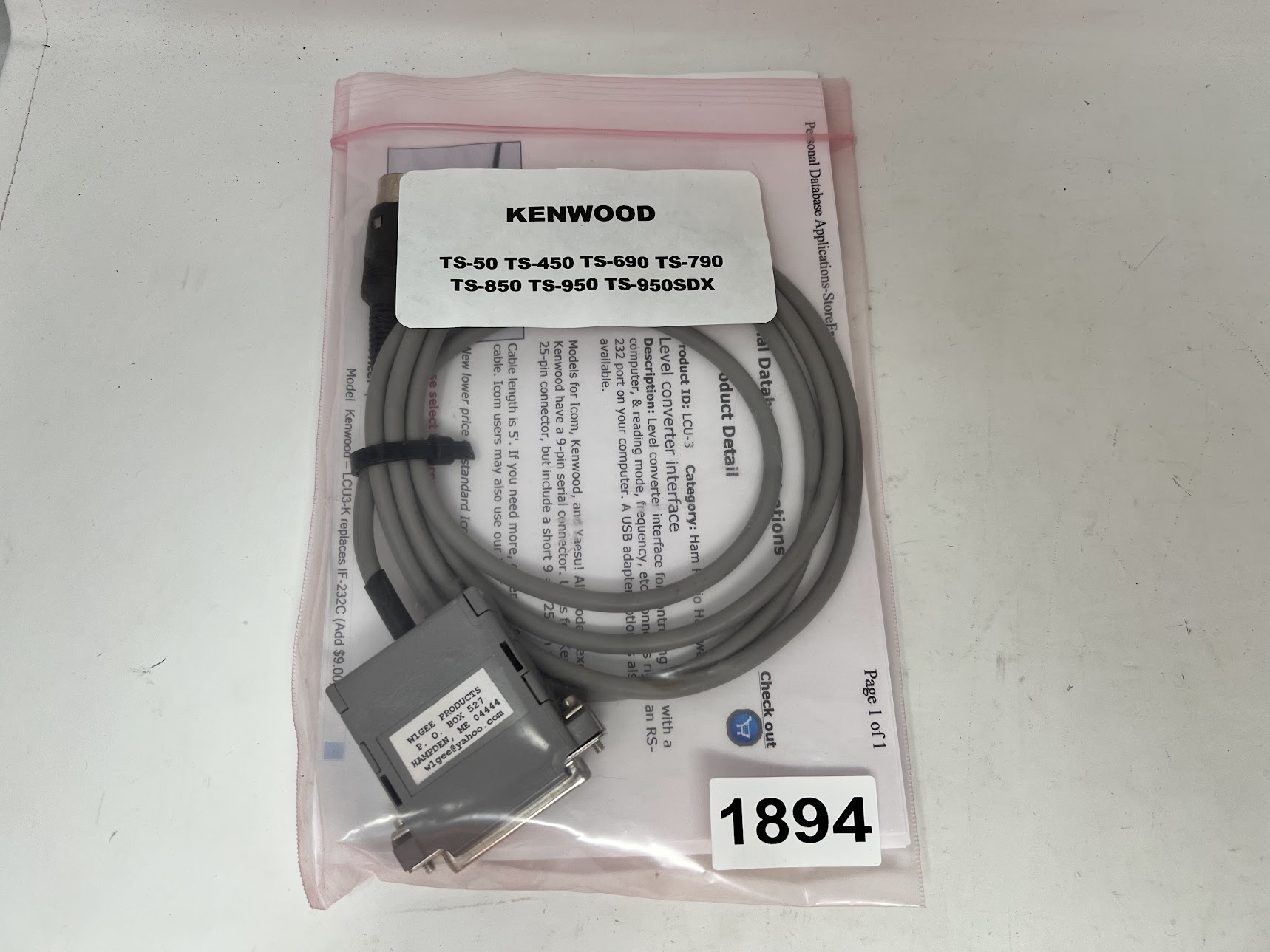 KØBG Products Kenwood CAT/Control Interface Cable
