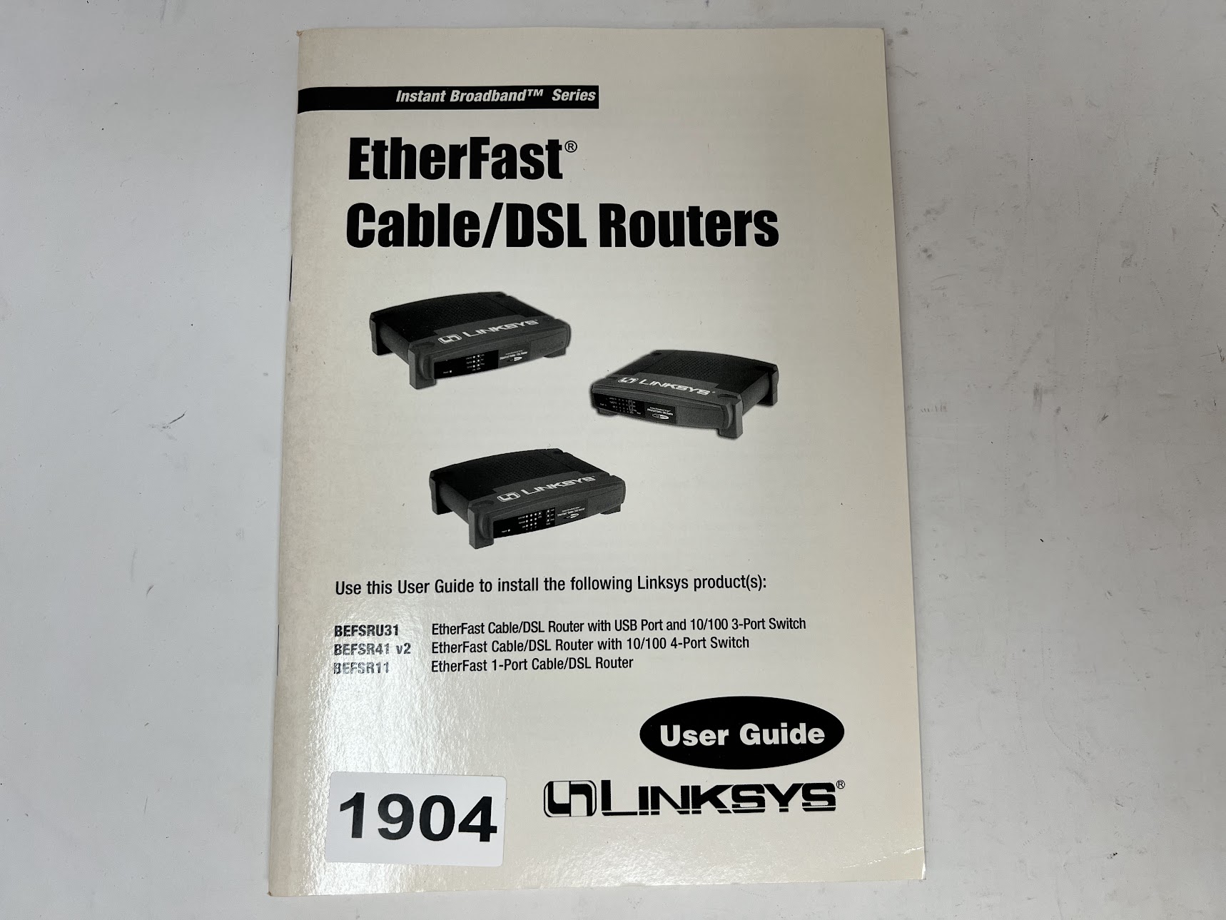 Linksys User Guide - EtherFast Cable/ DSL Routers