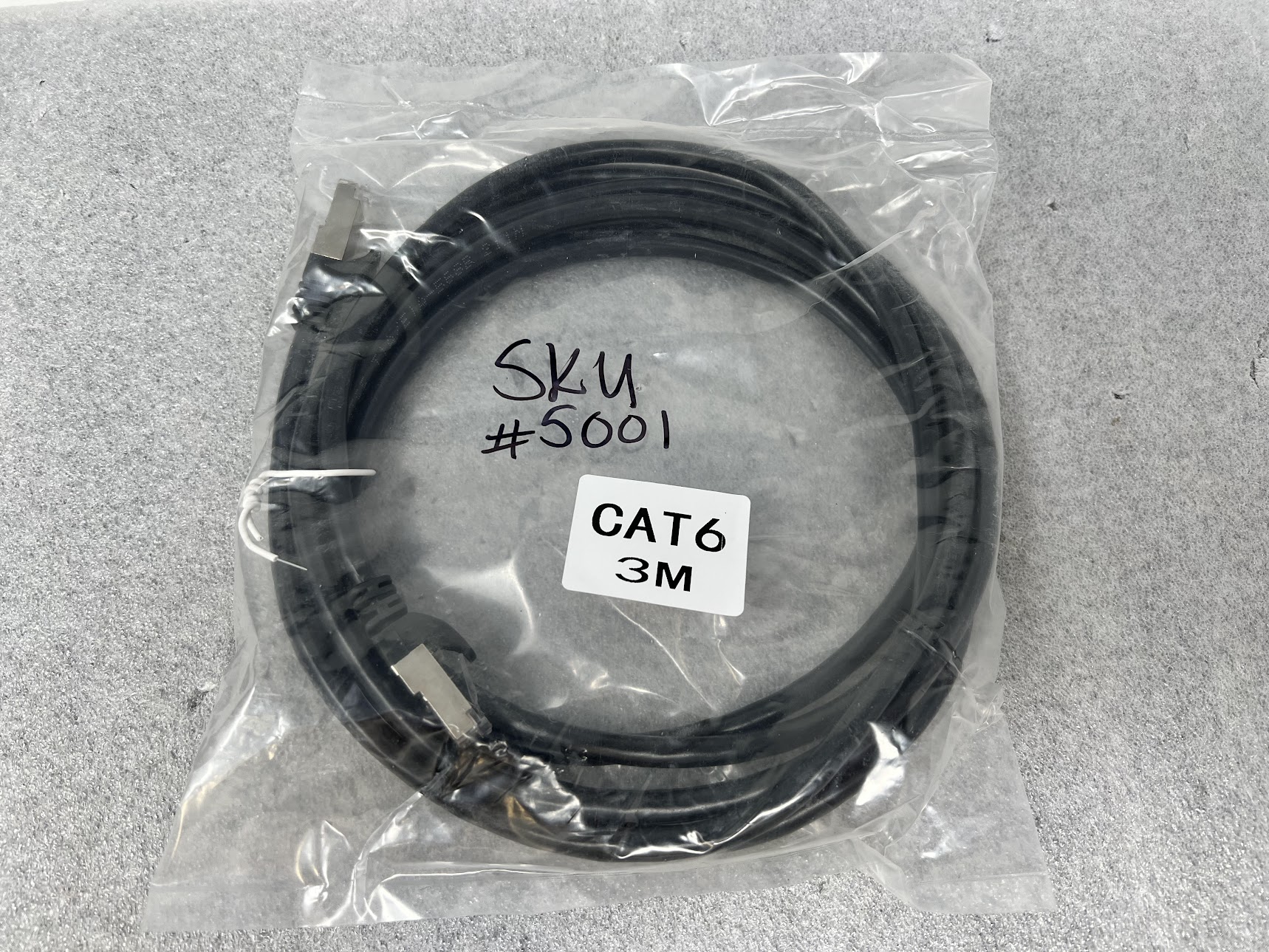 Cat6, 3M Snagless, Ethernet Cord, Black