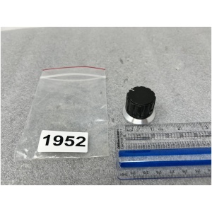 Small Fluted Tuning Replacement Knob Aluminum Skirt White Indicator Line