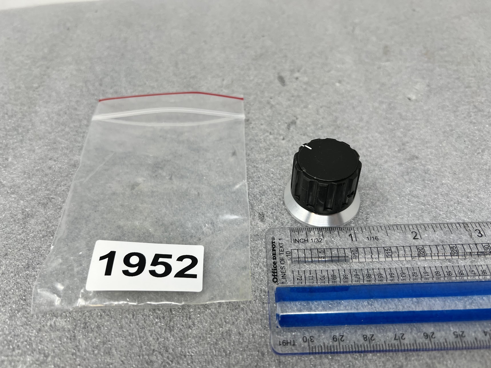 Small Fluted Tuning Replacement Knob Aluminum Skirt White Indicator Line