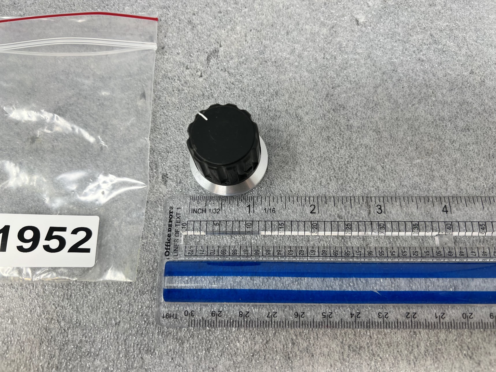 Small Fluted Tuning Replacement Knob Aluminum Skirt White Indicator Line - Image 2