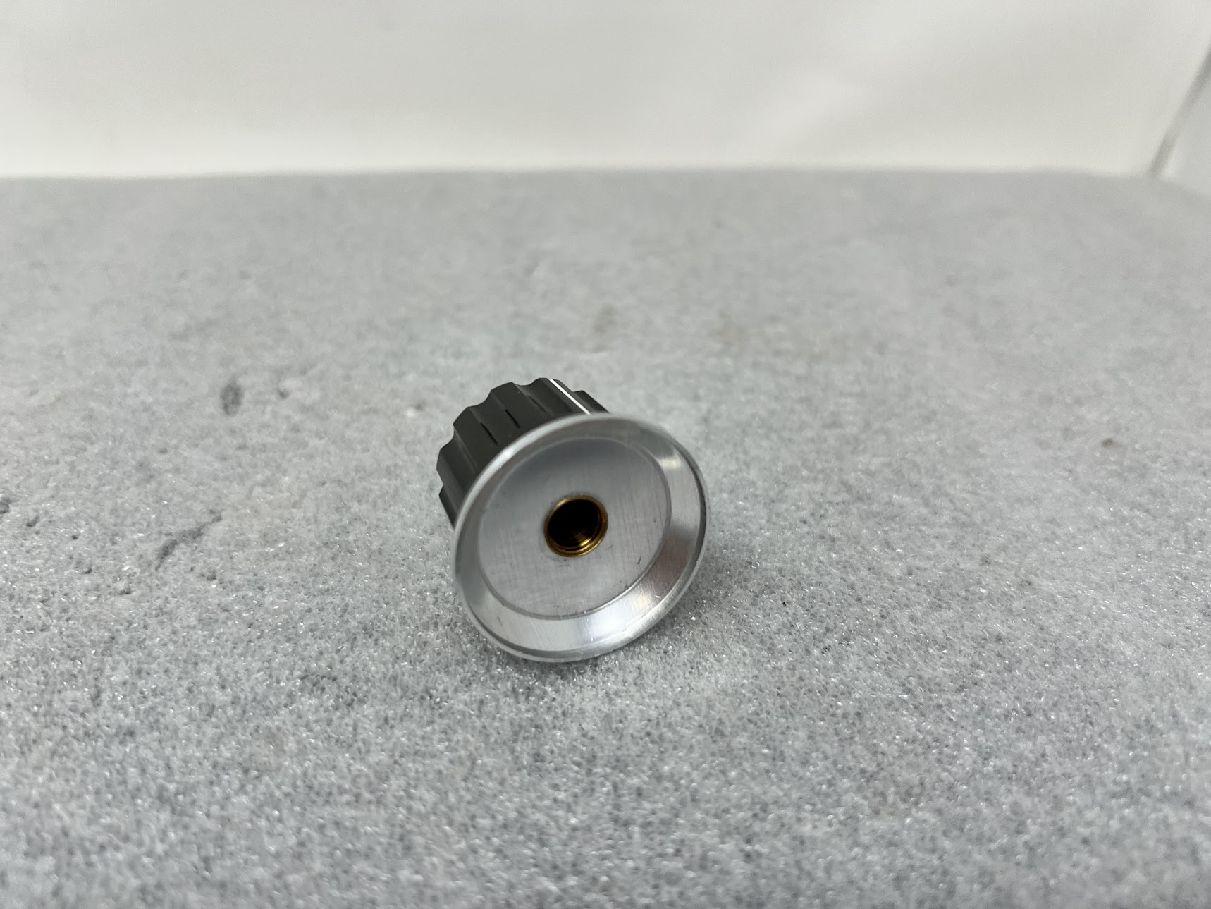 Small Fluted Tuning Replacement Knob Aluminum Skirt White Indicator Line - Image 4