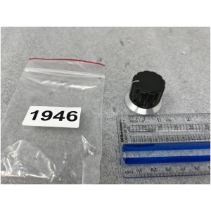 Small Fluted Tuning Replacement Knob Aluminum Skirt White Indicator Line