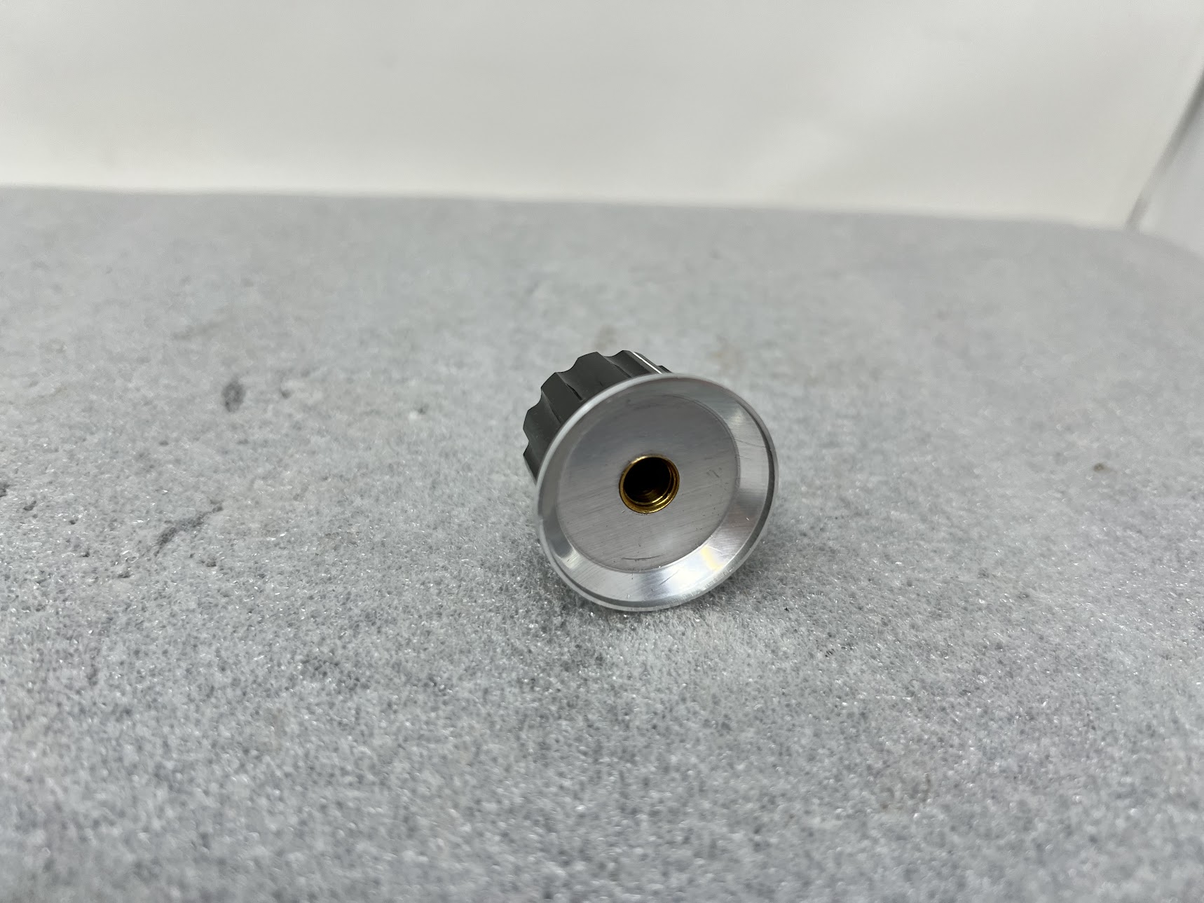 Small Fluted Tuning Replacement Knob Aluminum Skirt White Indicator Line - Image 4