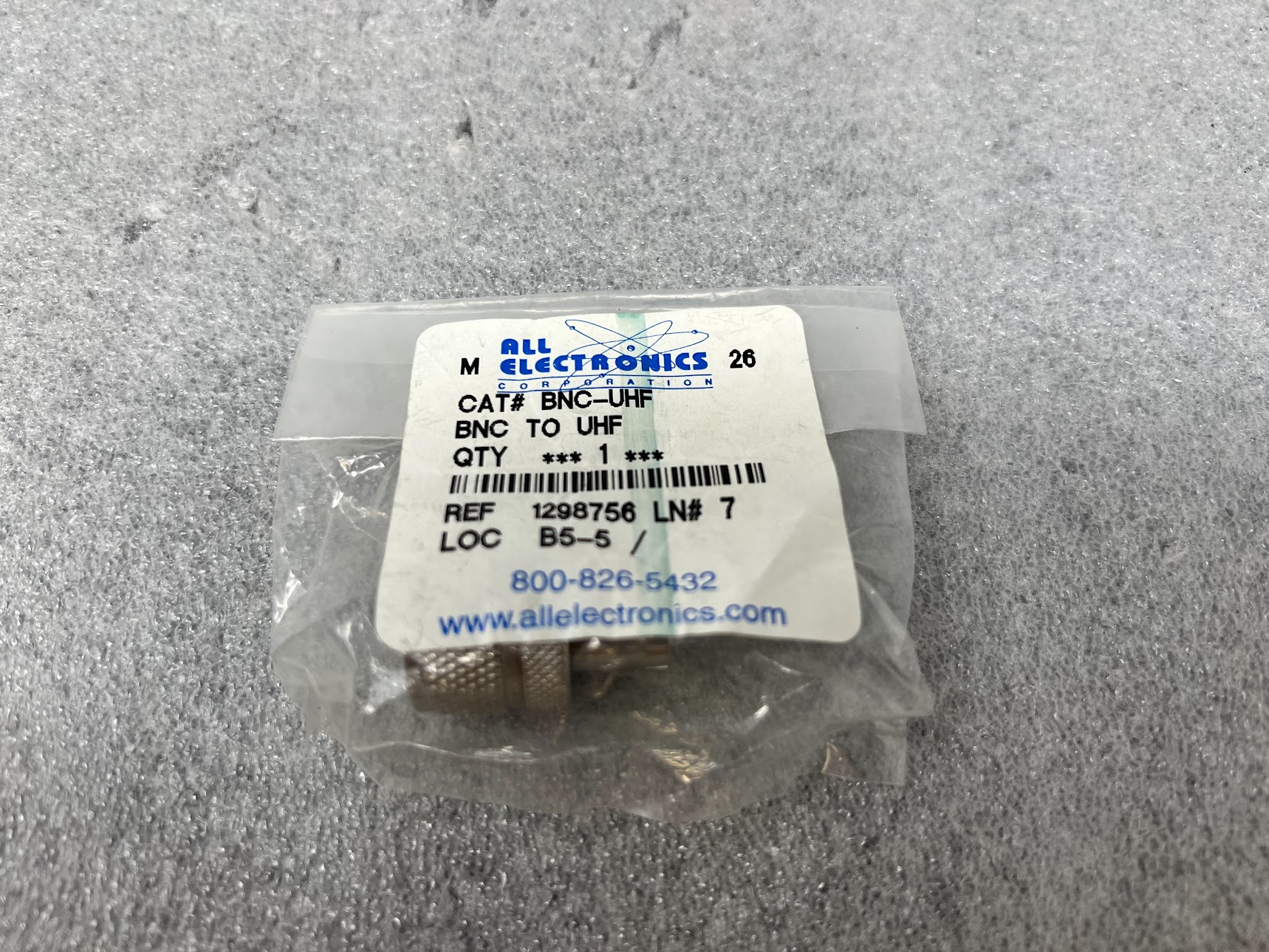 All Electronics UHF Male to BNC Female Adapter - Image 2