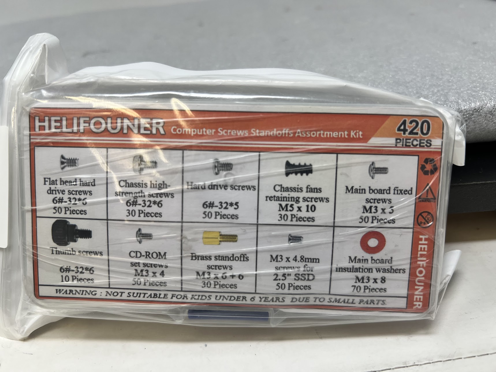 Helifouner Computer Screws Standoffs Assortment Kit 420 Pieces - Image 2