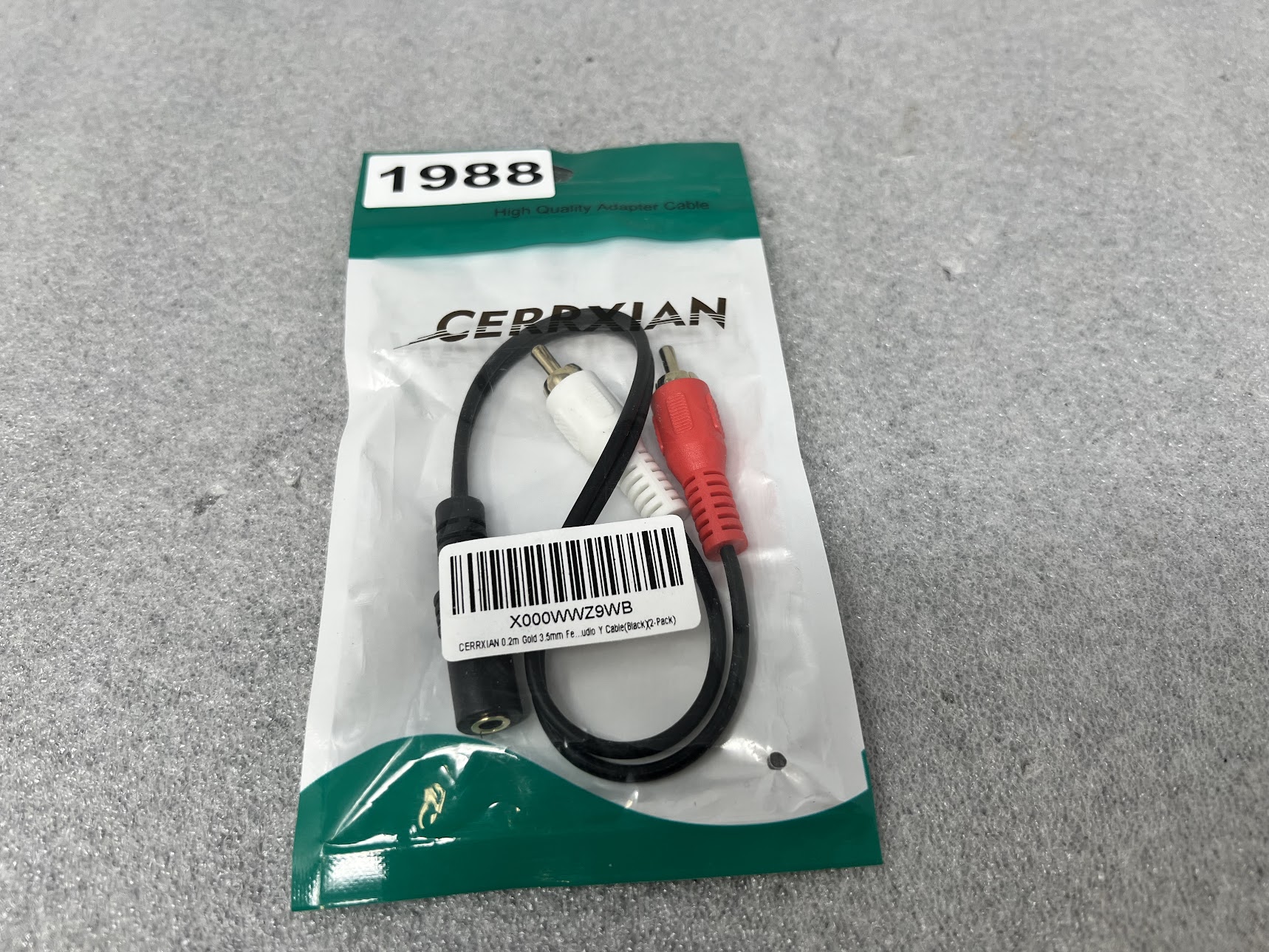 Cerrxian 0.2m Gold 3.5mm Stereo Y Cable