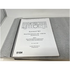 ELECRAFT K3 Installation & Operation Manual