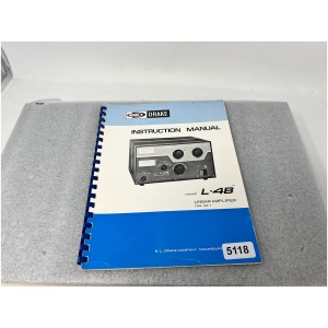 DRAKE Instruction Manual L-4B Linear Amplifier Type L4B-1