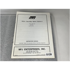 MFJ-1025 Noise Canceling Signal Enhancer Instruction Manual