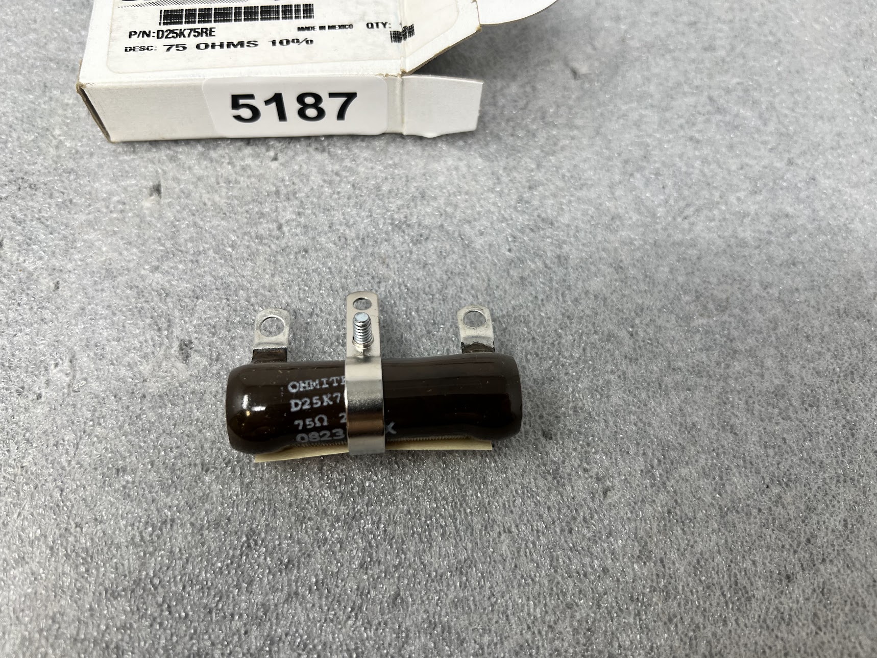 OHMITE D25K75RE Power Resistor - Image 2