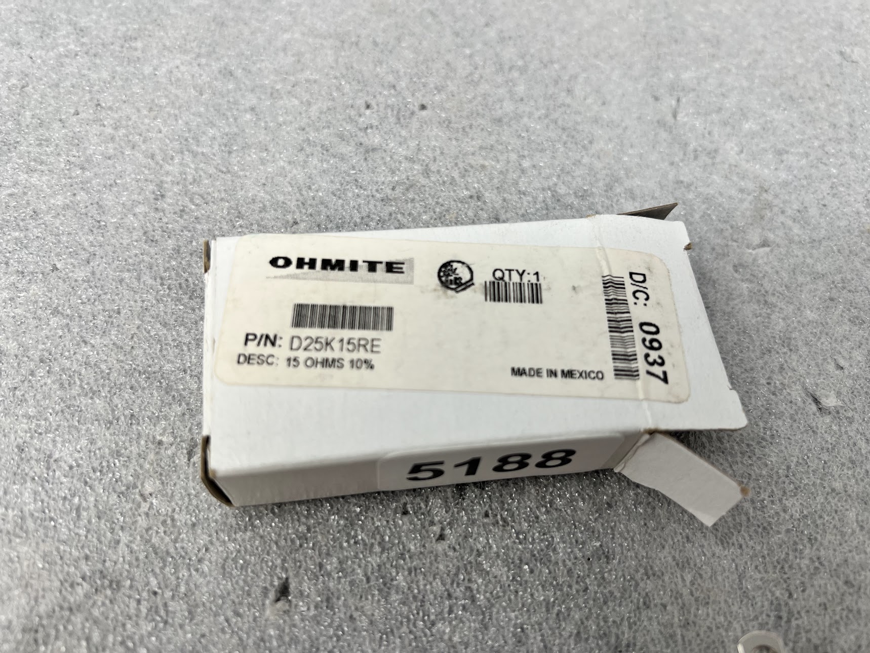OHMITE D25K15RE Power Resistor - Image 2