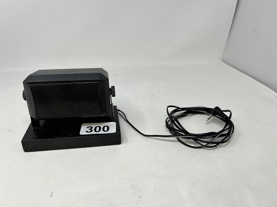 External Speaker Attached to Wooden Base