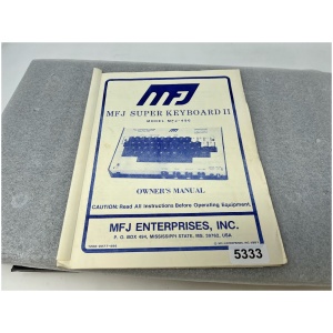 MFJ-496 Owners Manual Super Keyboard II