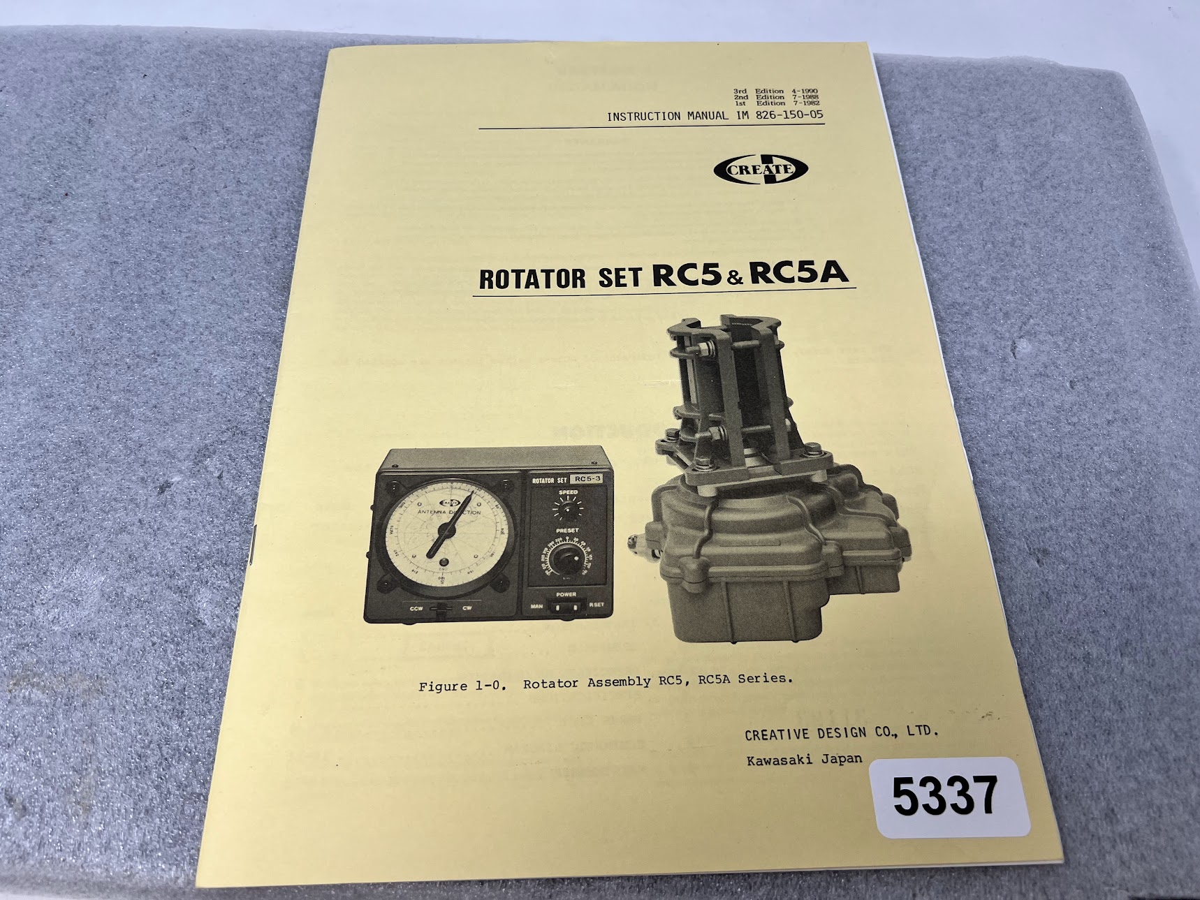 CREATE Rotator Set RC5 & RC5A Instruction Manual - IM 826-150-05