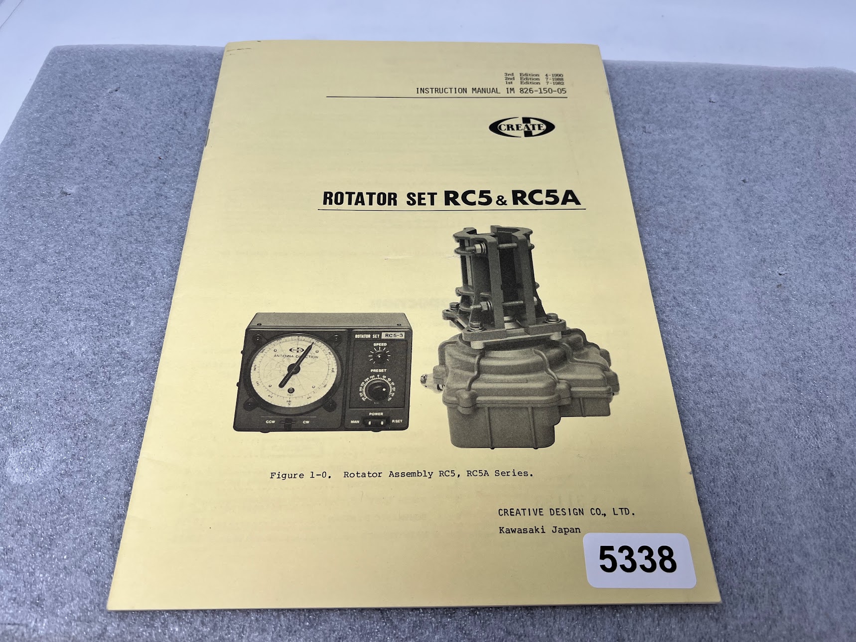 CREATE Rotator Set RC5 & RC5A Instruction Manual - IM 826-150-05